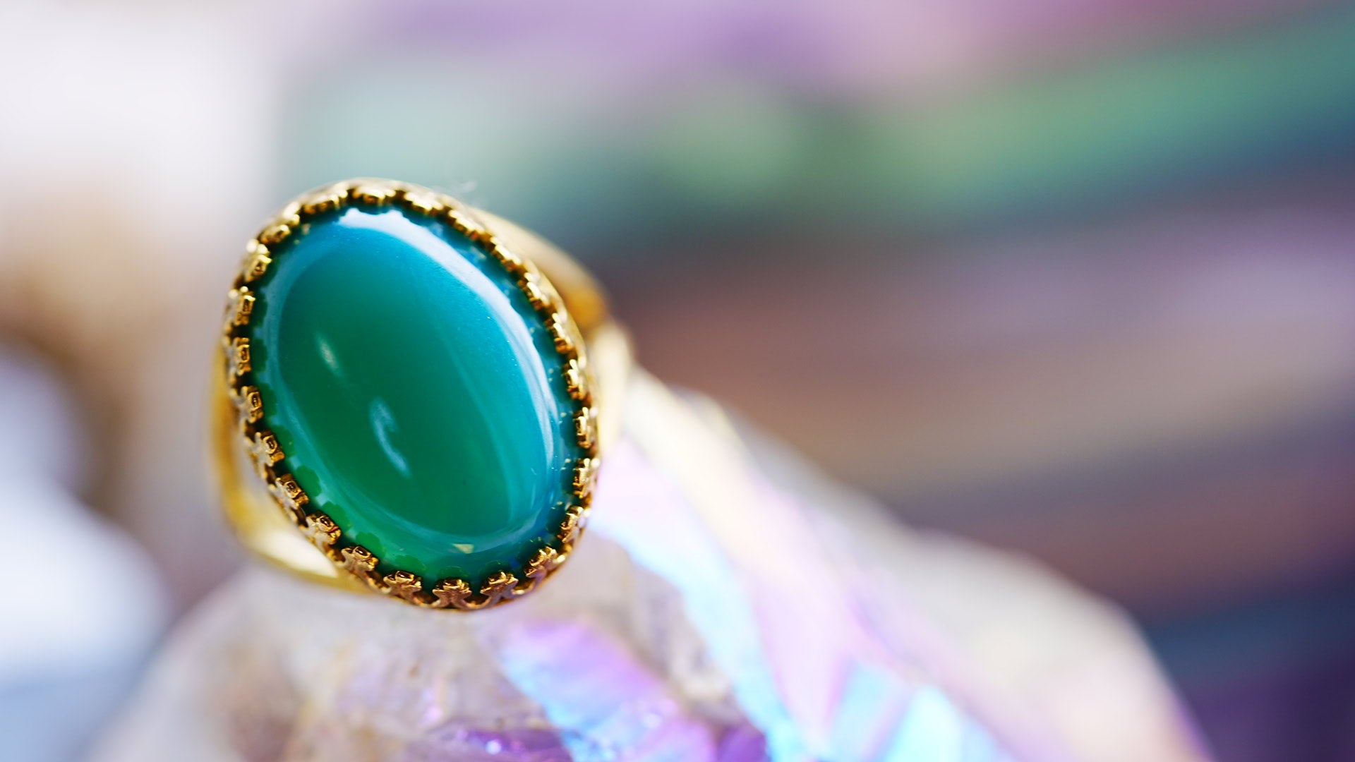 グリーンオニキス オーバルXLリング【Green Onyx/Oval XL ring】 – Juvelia