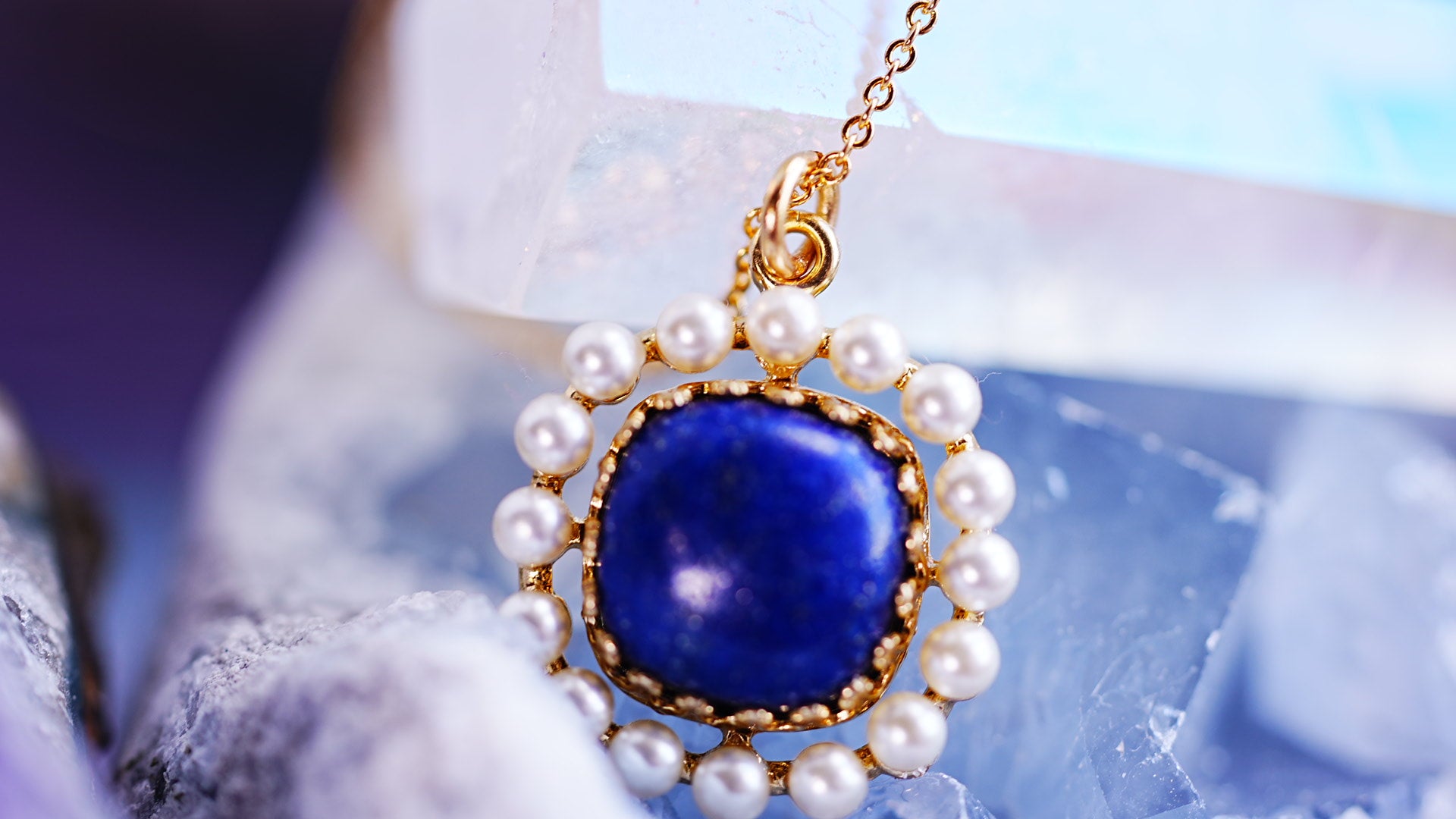 【12月誕生石】ラピスラズリ　アリアネックレス 【Lapis Lazuli /Aria necklace】