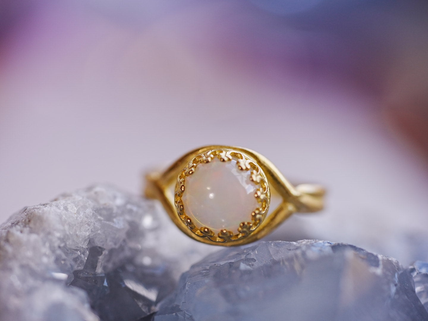 【◎在庫限り/10月誕生石】オパール　フルムーンLリング【Opal/Fullmoon L ring】