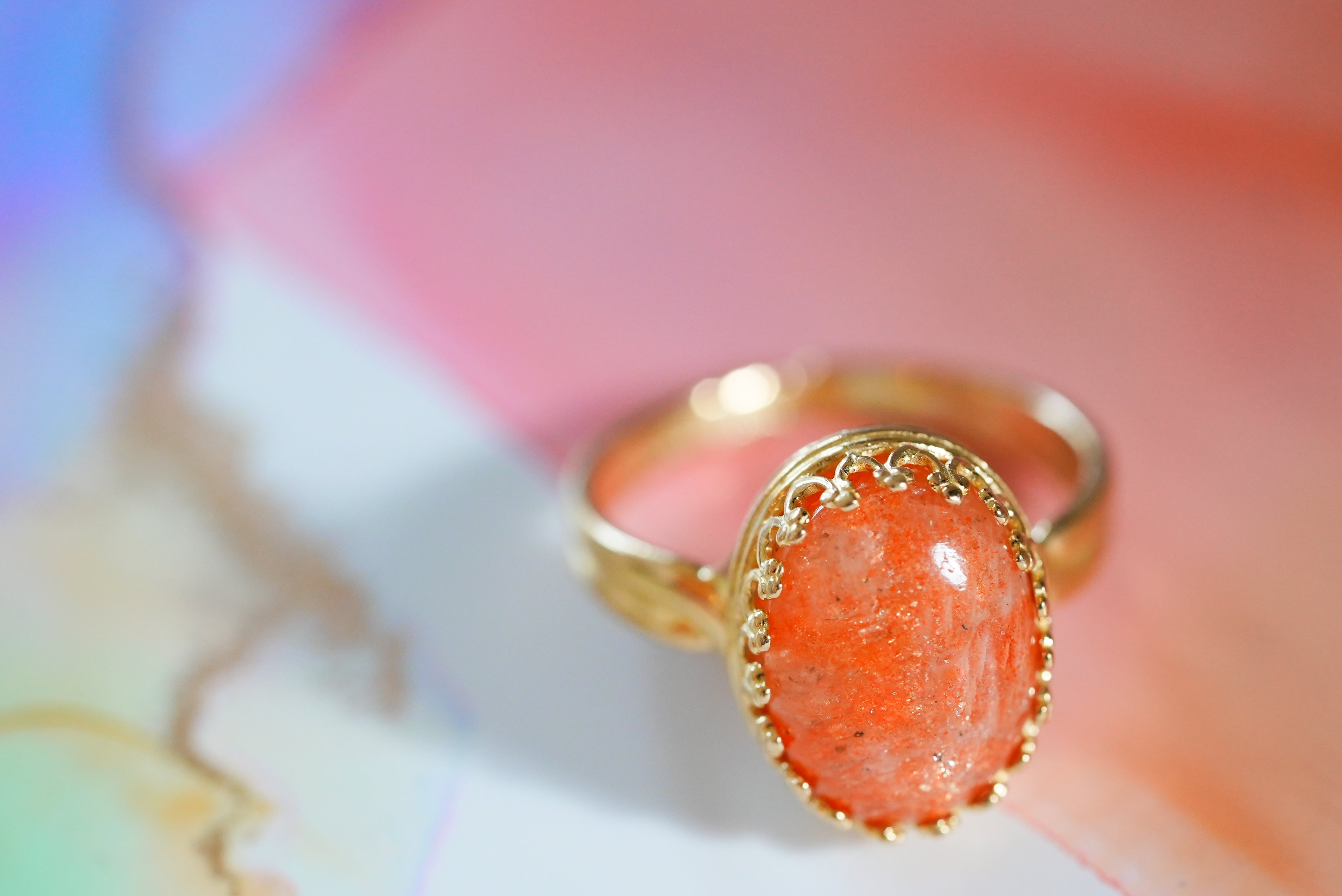 サンストーン オーバルLLリング【Sunstone/Oval largest ring】 – Juvelia