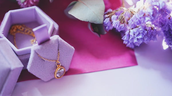 【ネックレス/オパール＆ライラック】パフュームステッキの戦士ボックス【Opal&Lilac/Perfume magic stick/Hexagon necklace box】