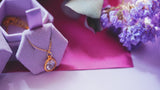 【ネックレス/ローズクォーツ&ライラック】特大ローズクォーツ　ヘキサゴンネックレスボックス【Rose Quartz＆Lilac/Hexagon necklace box】
