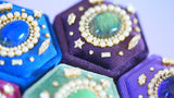 【ラピスラズリ＆ロイヤルブルー】ラピスラズリ　国賓ボックス【Lapis Lazuli&Royal Blue/Hexagon ring box】