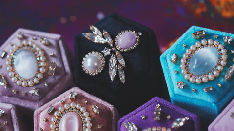 【セレナイト&アクアターコイズ】セレナイト　国賓ボックス【Selenite&Aqua Turquoise/Hexagon ring box】