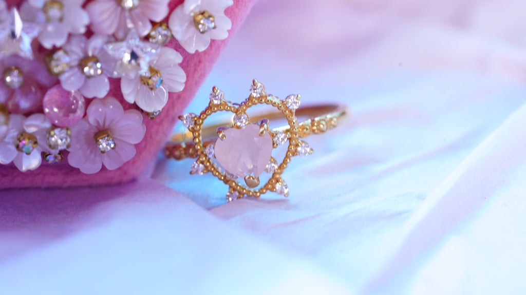 【Rosequartz】ローズクォーツ　ソルハートリング 【Sol Heart Ring】