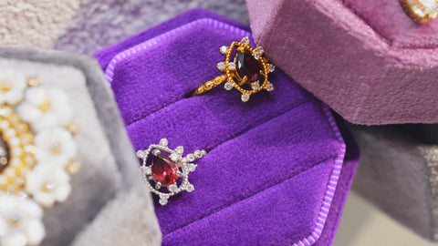 【Garnet】ガーネット　ソルペアシェイプリング 【Sol pearshape Ring】