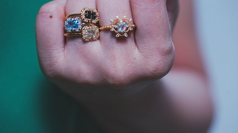 【オンライン数量限定】【Andesine Labradorite】アンデシンラブラドライト　ソルハートリング 【Sol Heart Ring】