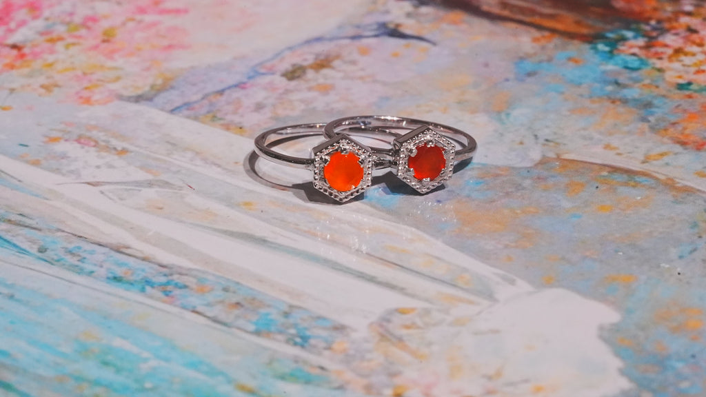 カーネリアン カレイドスコープリング – Juvelia