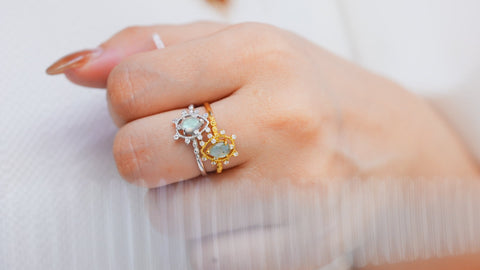 【Labradorite】ラブラドライト　ソルペアシェイプリング 【Sol pearshape Ring】