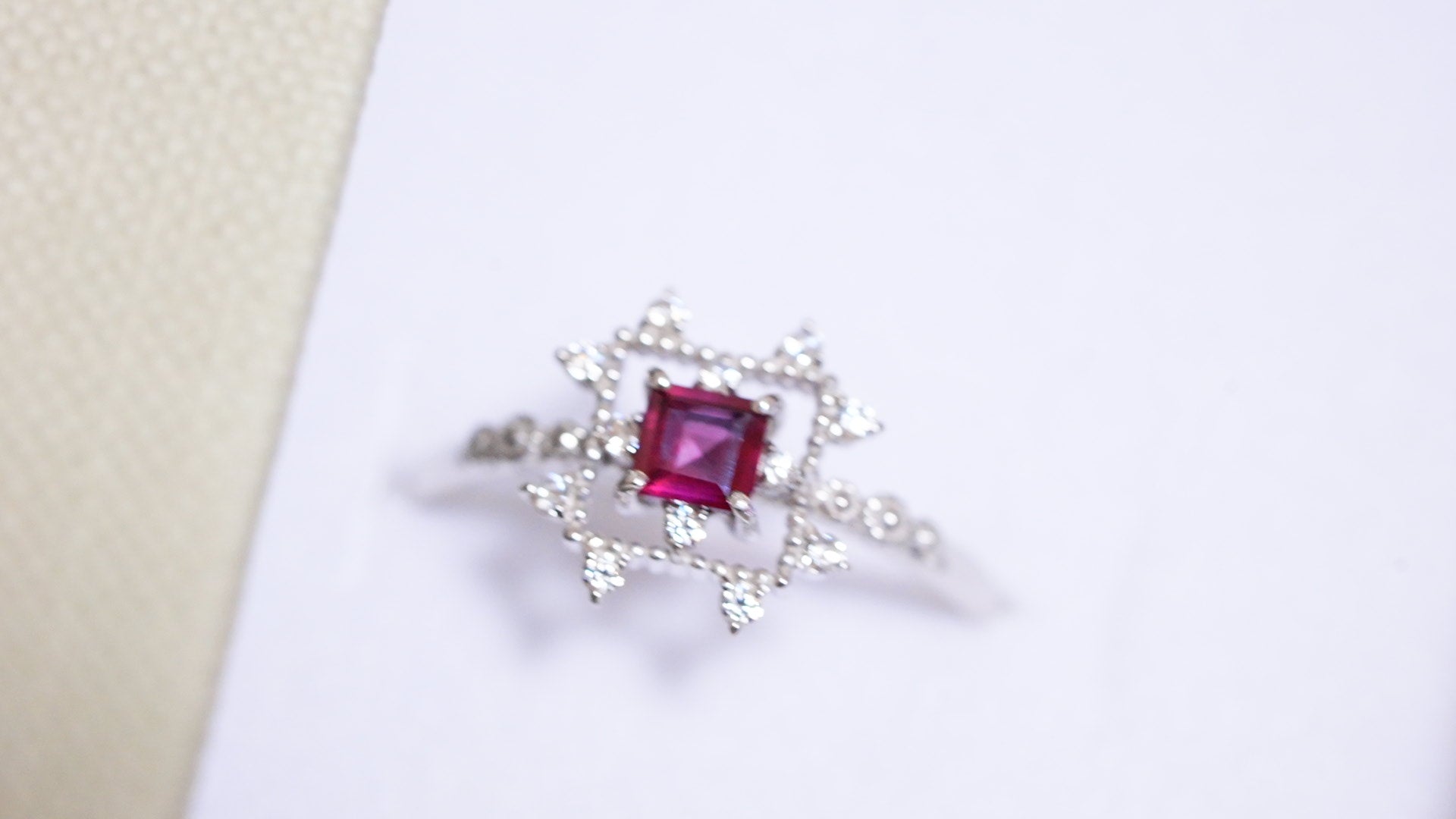 【Aqua】juvelia ソルスクエアリング タンザナイト Sol Square Ring】ソルスクエアリング