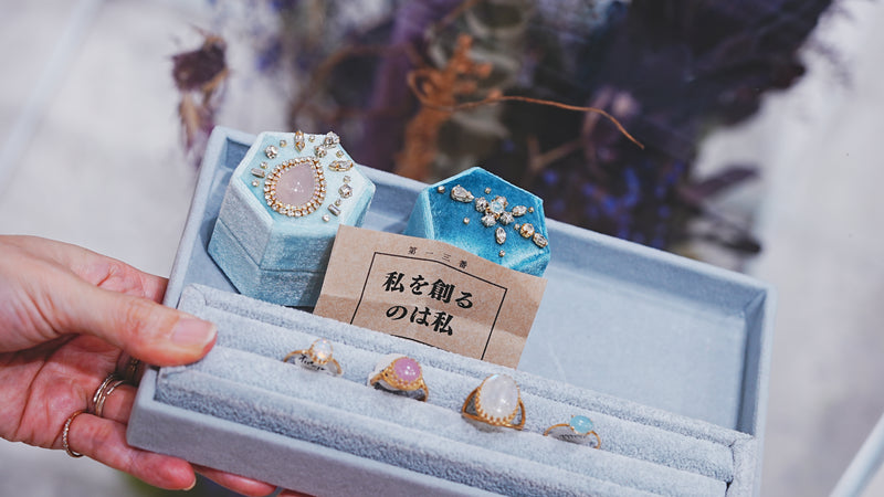 【◯在庫限り/ローズクォーツ&セイレーン】ローズクォーツ　ヘキサゴンボックス【Rose quartz&Siren/Hexagon ring box】