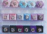 【ネックレス/ペールブルー】カラーパレット　ヘキサゴンネックレスボックス【Pale blue/Color palette Hexagon necklace box】