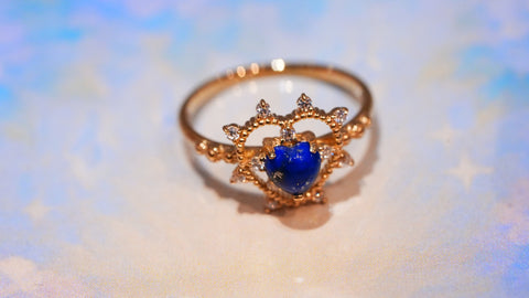 【Lapis Lazuli】ラピスラズリ　ソルハートリング 【Sol Heart Ring】