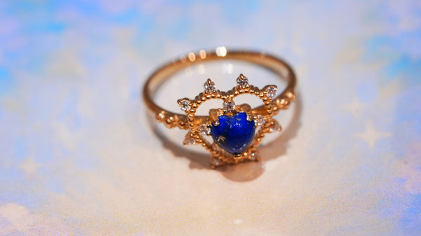 【Lapis Lazuli】ラピスラズリ　ソルハートリング 【Sol Heart Ring】