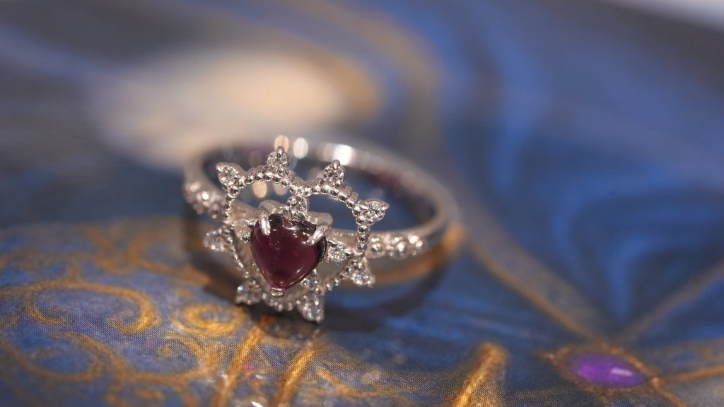 【Garnet】ガーネット　ソルハートリング 【Sol Heart Ring】