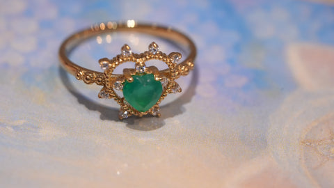 【Green Onyx】グリーンオニキス　ソルハートリング 【Sol Heart Ring】