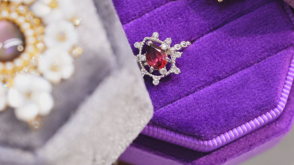 【Garnet】ガーネット　ソルペアシェイプリング 【Sol pearshape Ring】