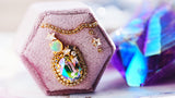 【ネックレス/10月誕生石/オパール&ウィステリア】オパール　ヘキサゴンネックレスボックス【Opal&Wisteria /Hexagon necklace box】