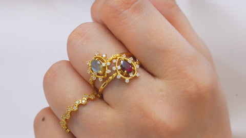 【Labradorite】ラブラドライト　ソルペアシェイプリング 【Sol pearshape Ring】