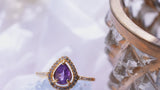 【Amethyst】アメジスト　プラネットペアシェイプリング【Planet pearshape Ring】