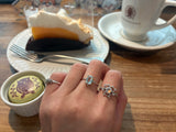 【Aquamarine】アクアマリン　カルテットレクタングルリング【Quartetto Rectangle Ring】