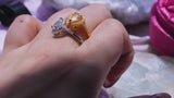 【Andesine Labradorite】アンデシンラブラドライトプラネットペアシェイプリング【Planet pearshape Ring】