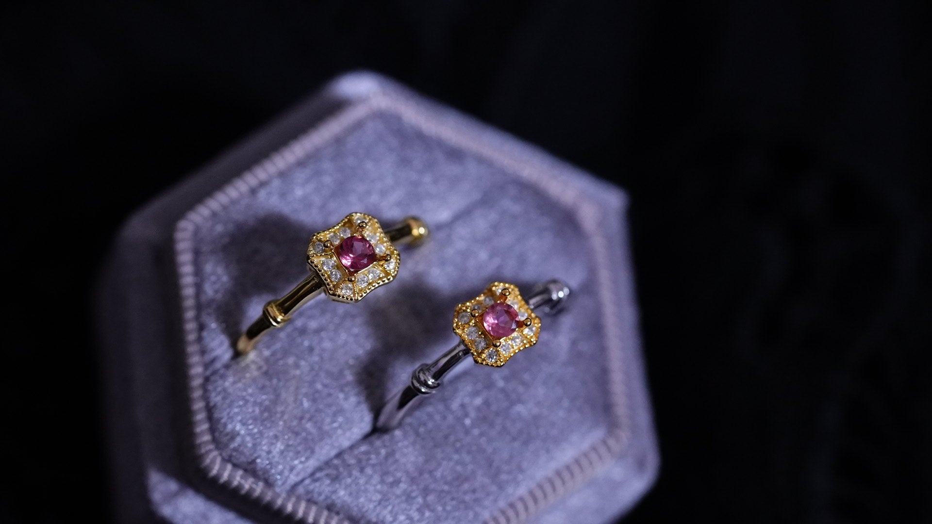 【Pink tourmaline】ピンクトルマリン　ガレットリング【Galette Ring】