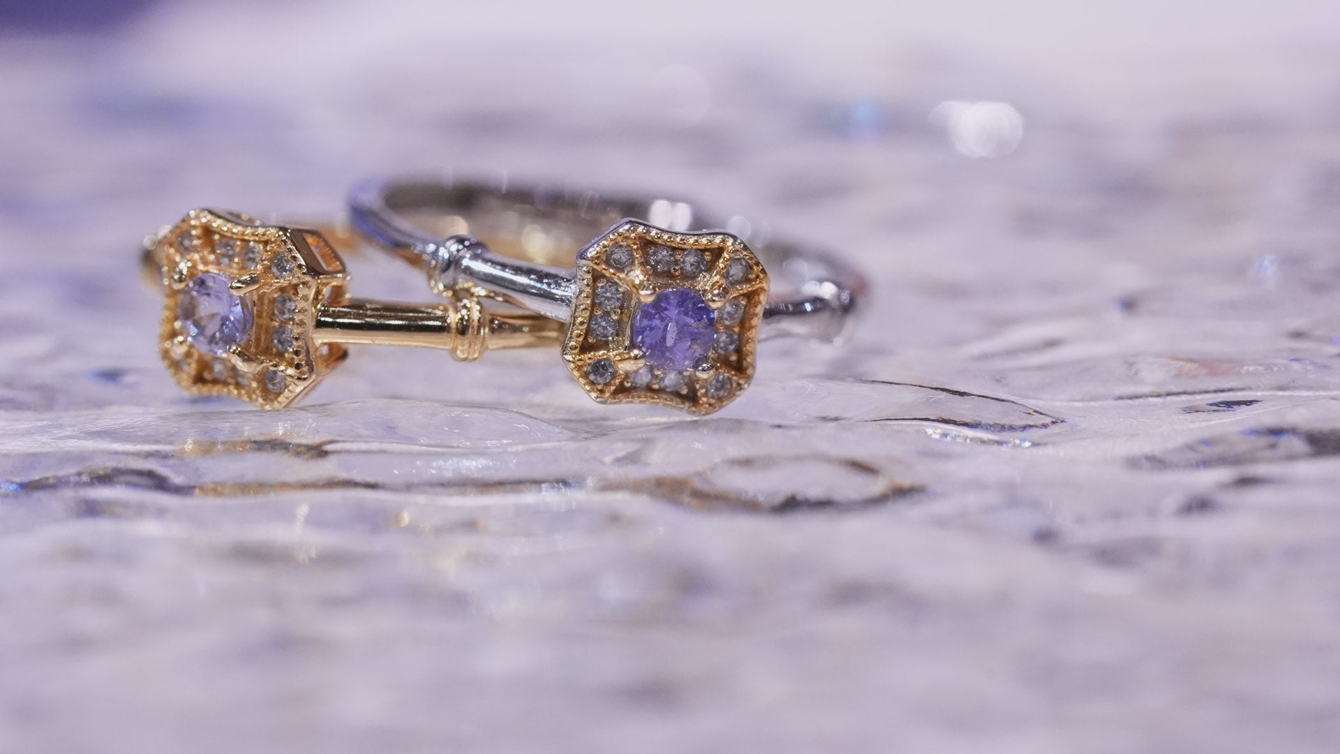 【Tanzanite】タンザナイト　ガレットリング【Galette Ring】