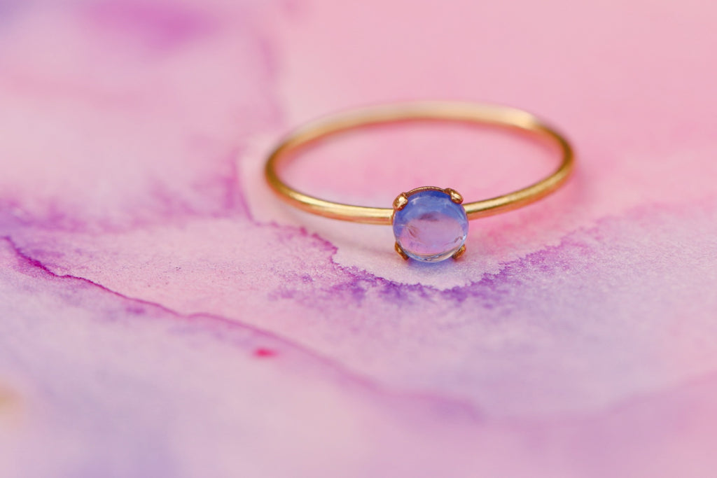 12月誕生石】タンザナイト ラウンドリング【Tanzanite/Round ring