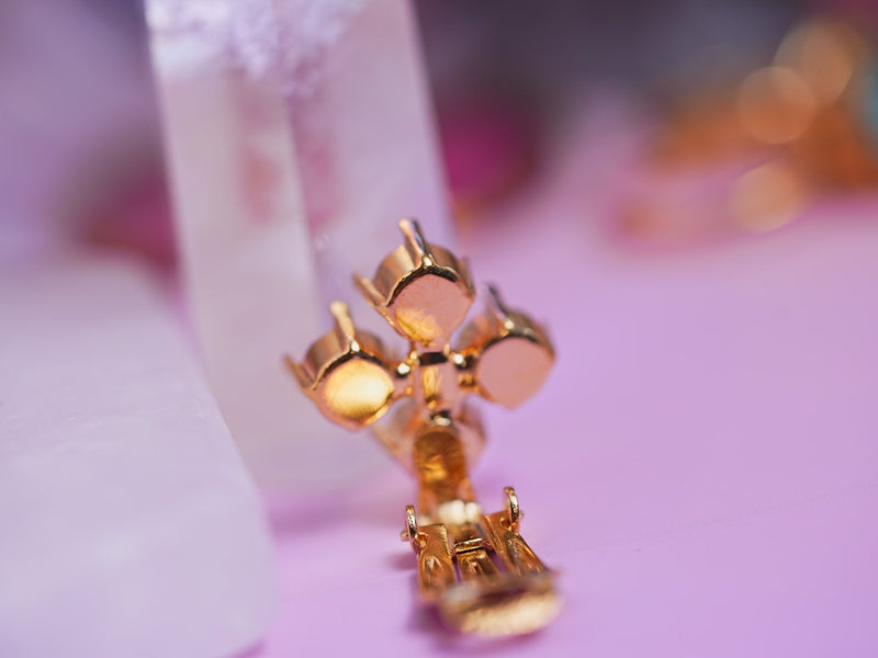 ルチルクォーツ　4ペタルイヤリング【Rutile quartz/4 petals earring】