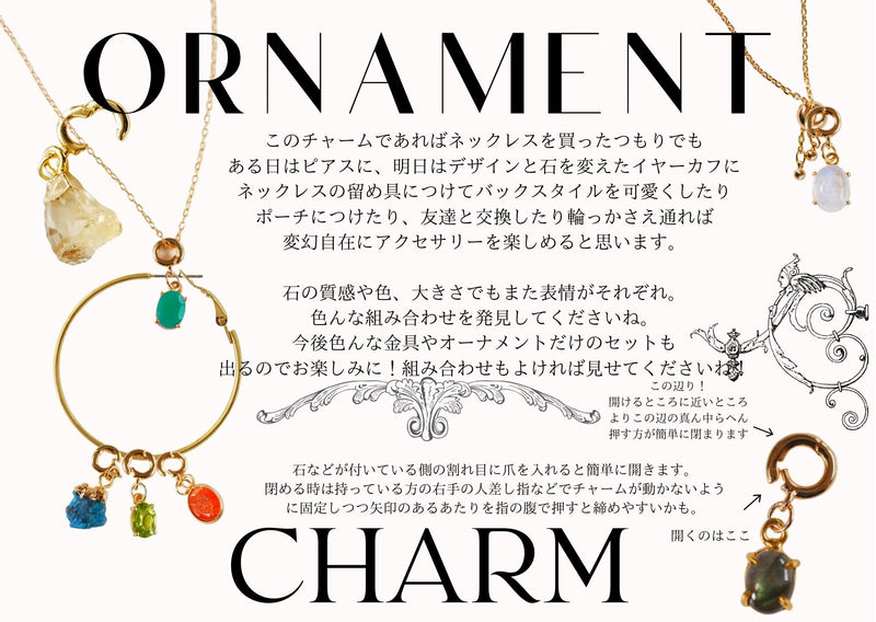 サンストーン　フレームオーナメントネックレス　【Sunstone /Frame Ornament necklace】