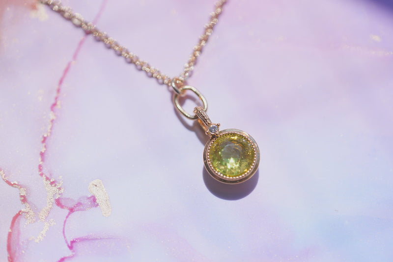 【8月誕生石】ペリドット　アミュレットネックレス【Peridot/Amulet necklace】