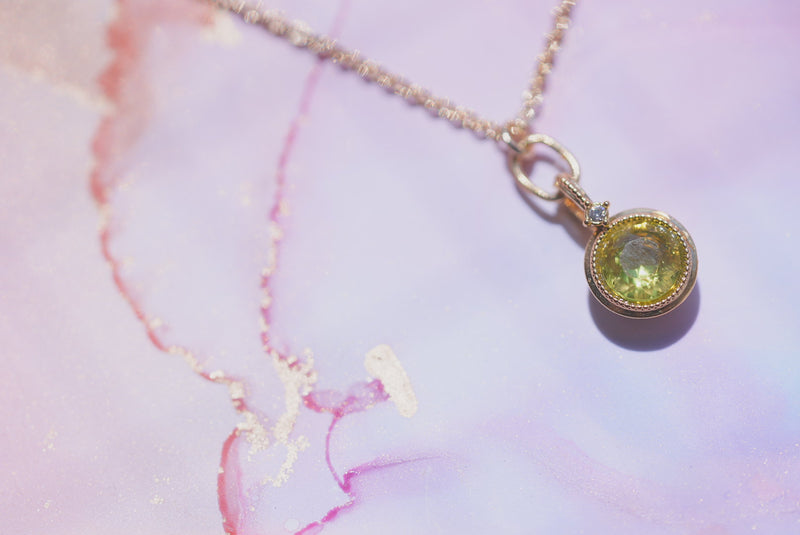 【8月誕生石】ペリドット　アミュレットネックレス【Peridot/Amulet necklace】