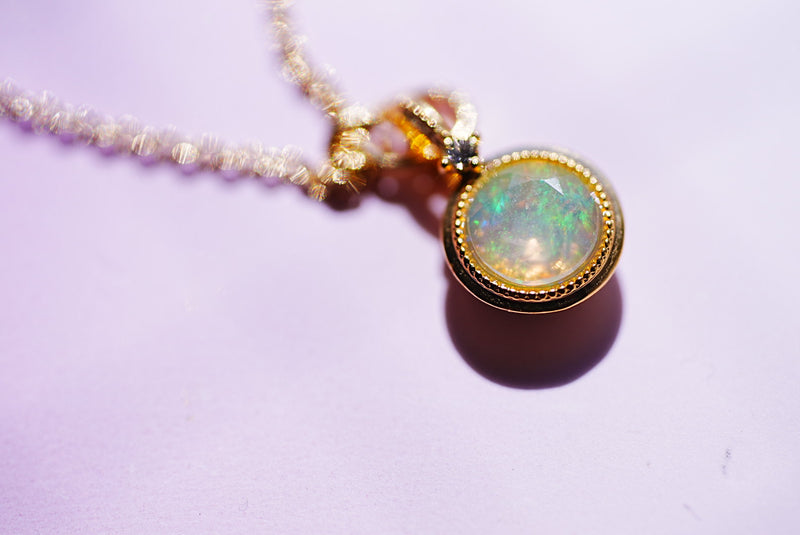【10月誕生石】オパール　アミュレットネックレス【Opal/Amulet necklace】