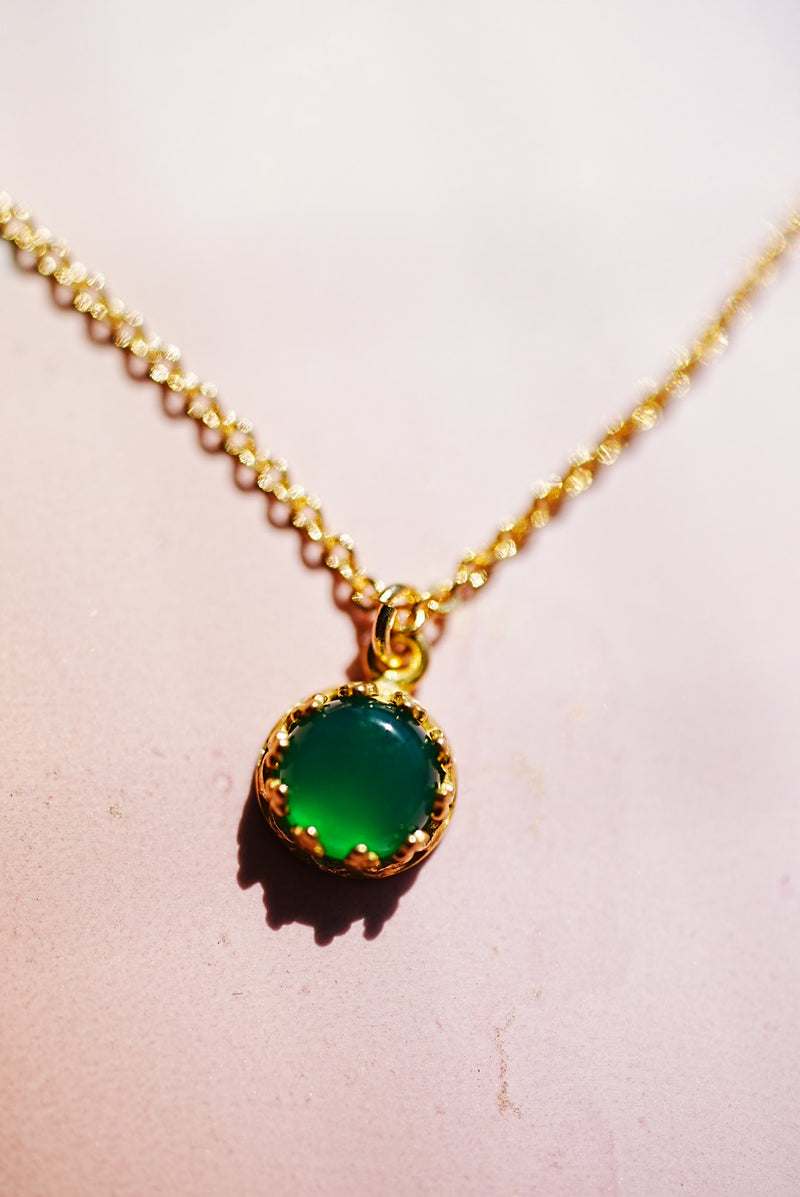 グリーンオニキス　フルムーンネックレス【Green Onyx/Fullmoon necklace】