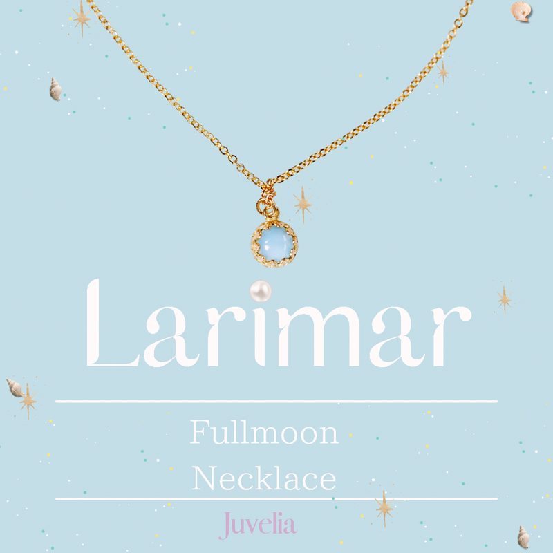 ラリマー　フルムーンネックレス【Larimar/Fullmoon necklace】