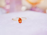 【Video/9月誕生石】オレンジサファイア　オーバルファセットSリング【Orange Sapphire/Oval faceted small ring】
