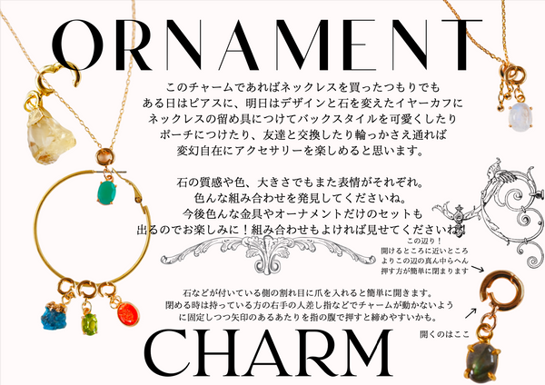 クリスタル　アミュレット　オーバルネックレス【Crystal/Amulet Oval necklace】