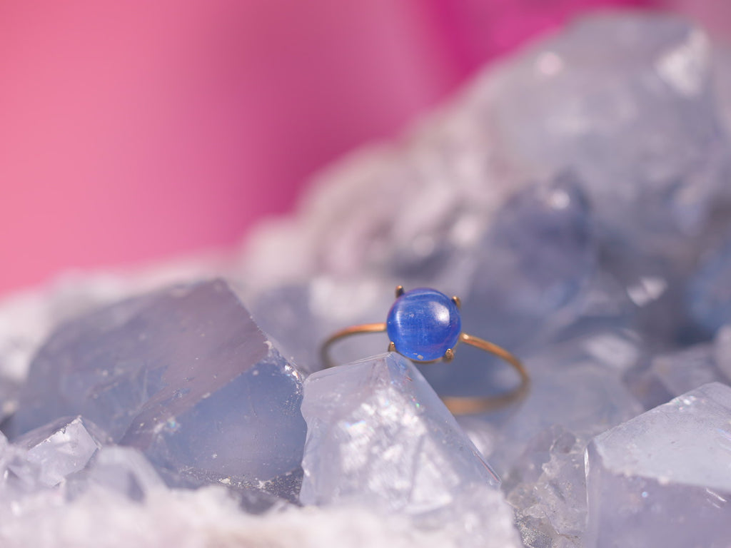 カイヤナイト K10ラウンド6リング【Kyanite/K10 Round ring (6mm