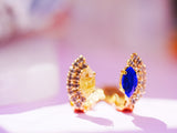 【12月誕生石】ラピスラズリ　孔雀ピアス【Lapis Lazuli /Peacock Pierce】