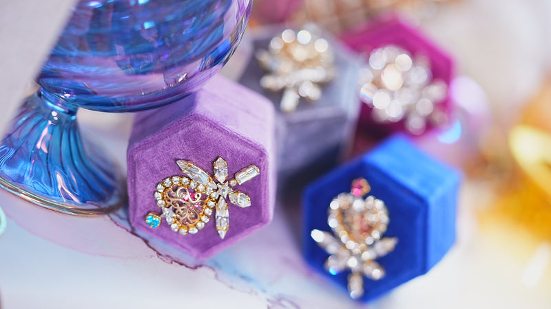 【ルビー＆ベビーピンク】パフュームステッキの戦士ボックス【Ruby&Baby pink/Perfume magic stick/Hexagon Magic ring box】