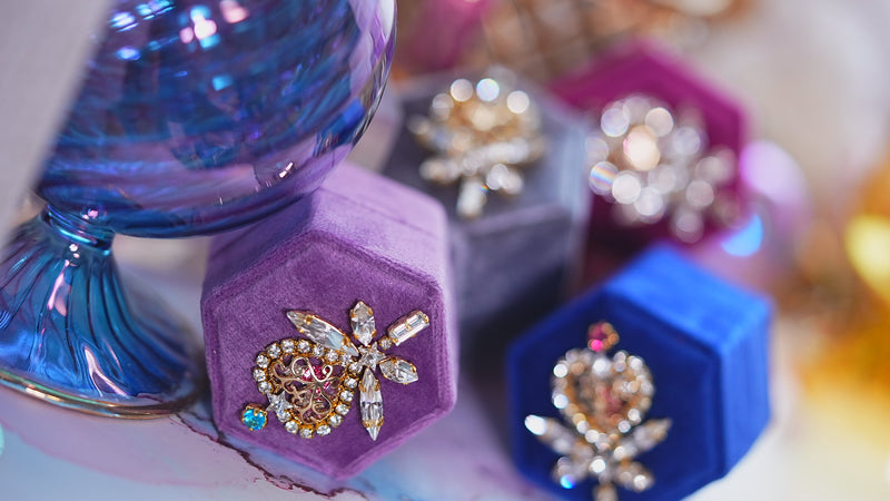 【カスタム＆ベビーピンク】パフュームステッキの戦士ボックス【Custom stone &Baby Pink/Perfume magic stick/Hexagon Magic ring box】