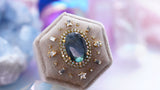 【Video/リング/ラブラドライト&シャンパン】特大ラブラドライト　ヘキサゴンマジックボックス【Labradrite&Champagne/Hexagon Magic Ring box】