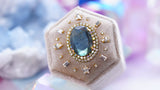 【Video/リング/ラブラドライト&シャンパン】特大ラブラドライト　ヘキサゴンマジックボックス【Labradrite&Champagne/Hexagon Magic Ring box】