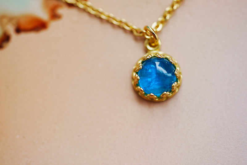【14kgfに変更可】アパタイト フルムーンネックレス【Apatite/Fullmoon necklace】