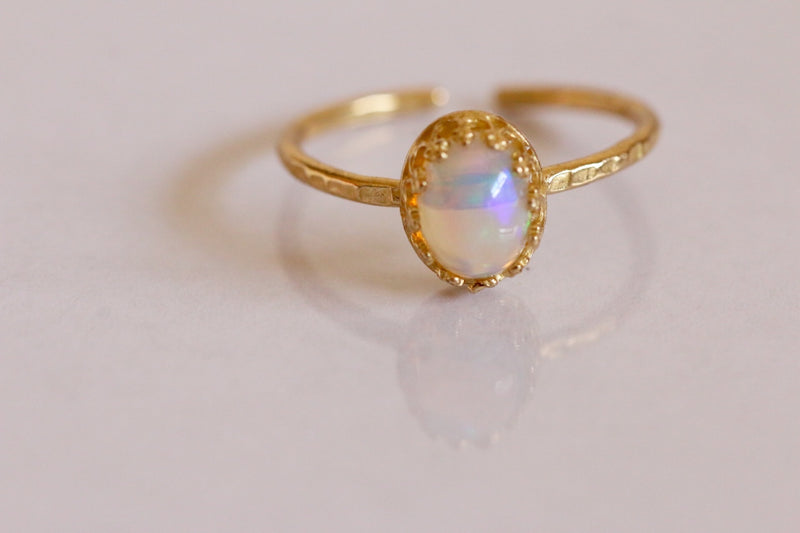 【Video/10月誕生石】オパール　オーバルリング【Opal/Oval ring】