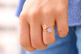 ローズクォーツ　K10 ブリリアント6リング【Rose Quartz/K10 Brilliant ring (6mm)】