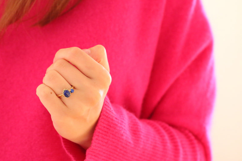 【Video/12月誕生石】ラピスラズリ　オーバルリング【Lapis Lazuli/Oval ring】