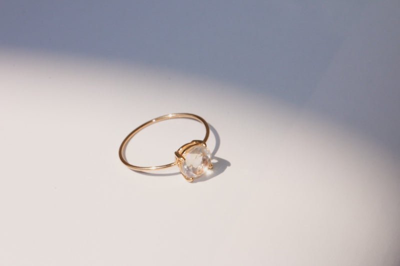 アクアクリスタル　K10 ブリリアント6リング【Aqua Crystal/K10 Brilliant ring (6mm)】