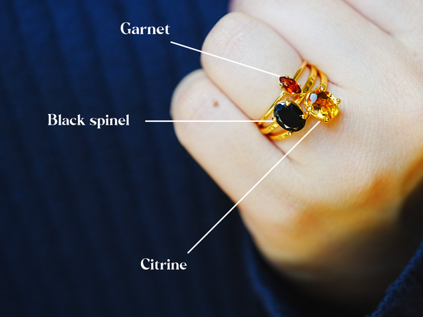 【Video /1月誕生石】ガーネット　マーキスSファセットリング【Garnet/Marquise cut small ring】